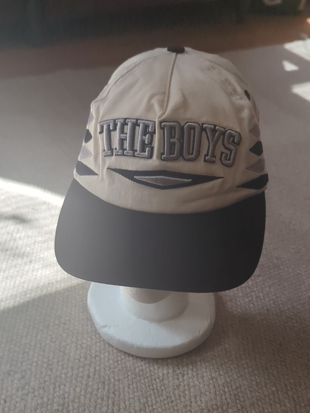 Mens Barstool Sports Bussin With The Boys Diamond Hat Silver/Black/Cream Adj